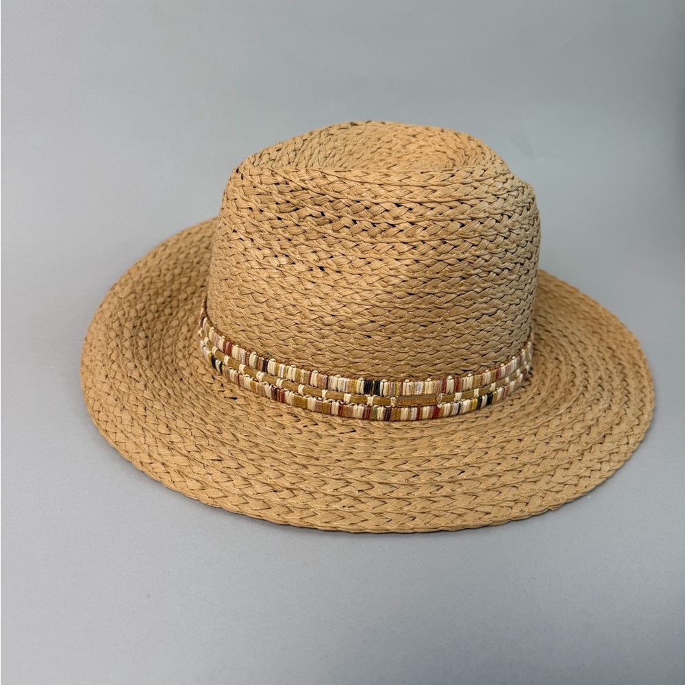 Steve Madden Women’s H-Reina Lux Spectrum Shine-Trim Panama Hat